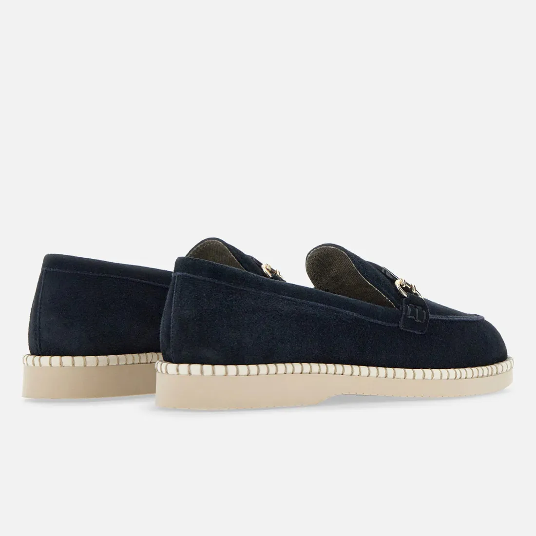 Mocassino destrutturato Hogan H642 Blu in camoscio