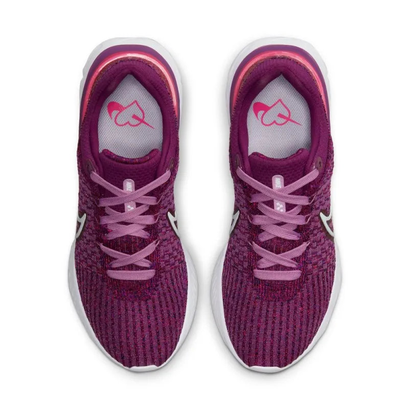 Nike React Infinity Run Flyknit 3 Fucsia - Scarpe Running Donna