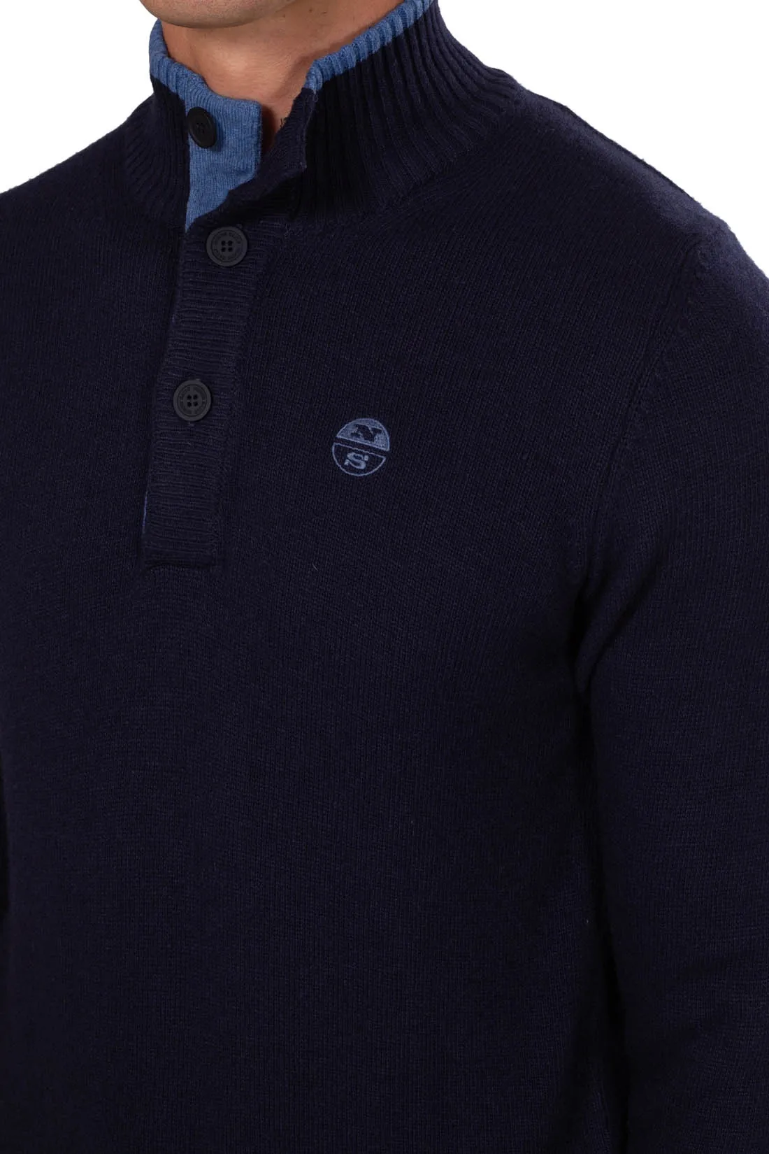 NORTH SAILS Pullover uomo riciclato con bottoni