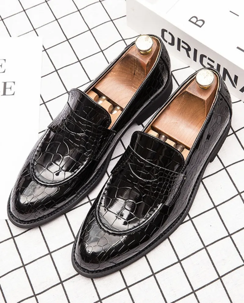 Nuovi uomini di design britannico modello coccodrillo in pelle Oxford formale maschile scarpe da ballo di fine anno Sapato Socia