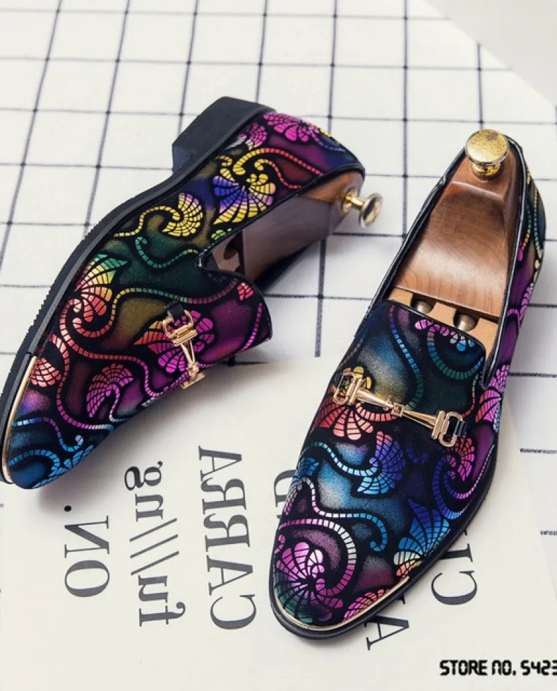 Nuovi uomini vestono scarpe in pelle per uomo lusso britannico oro blu modello nazionale oxford classico gentiluomo ballo di fin