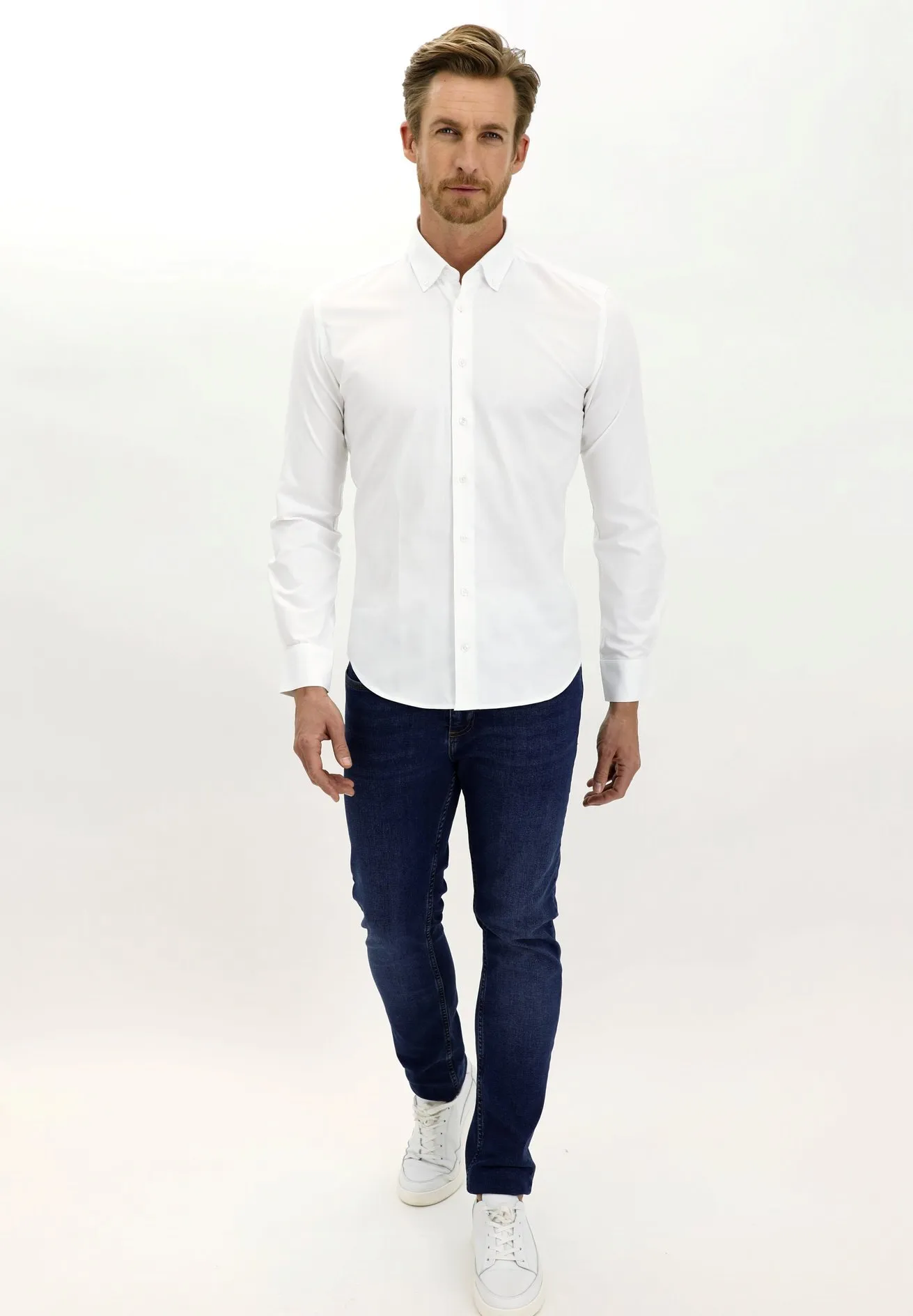 OXFORD GEKNÖPFTER KRAGEN SLIM FIT TALL - Camicia elegante