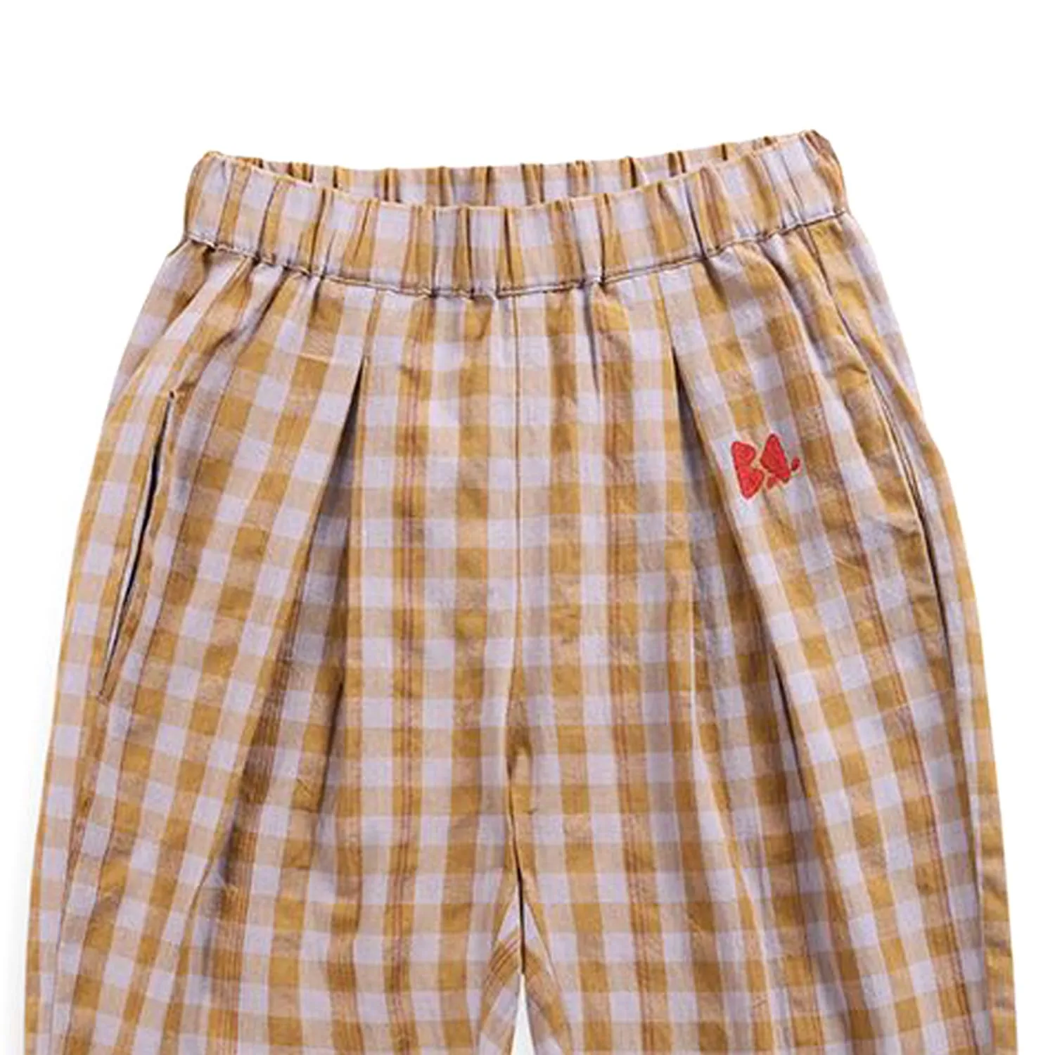Pantalone Unisex Sabbia E Azzurro A Quadretti