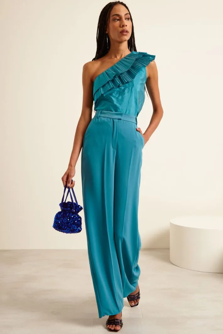 Pantaloni in enver satin