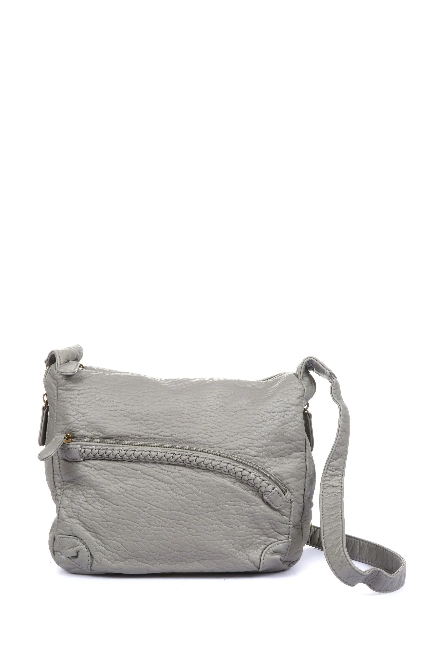 Pavers Grigio - Borsa a tracolla con cinturino regolabile