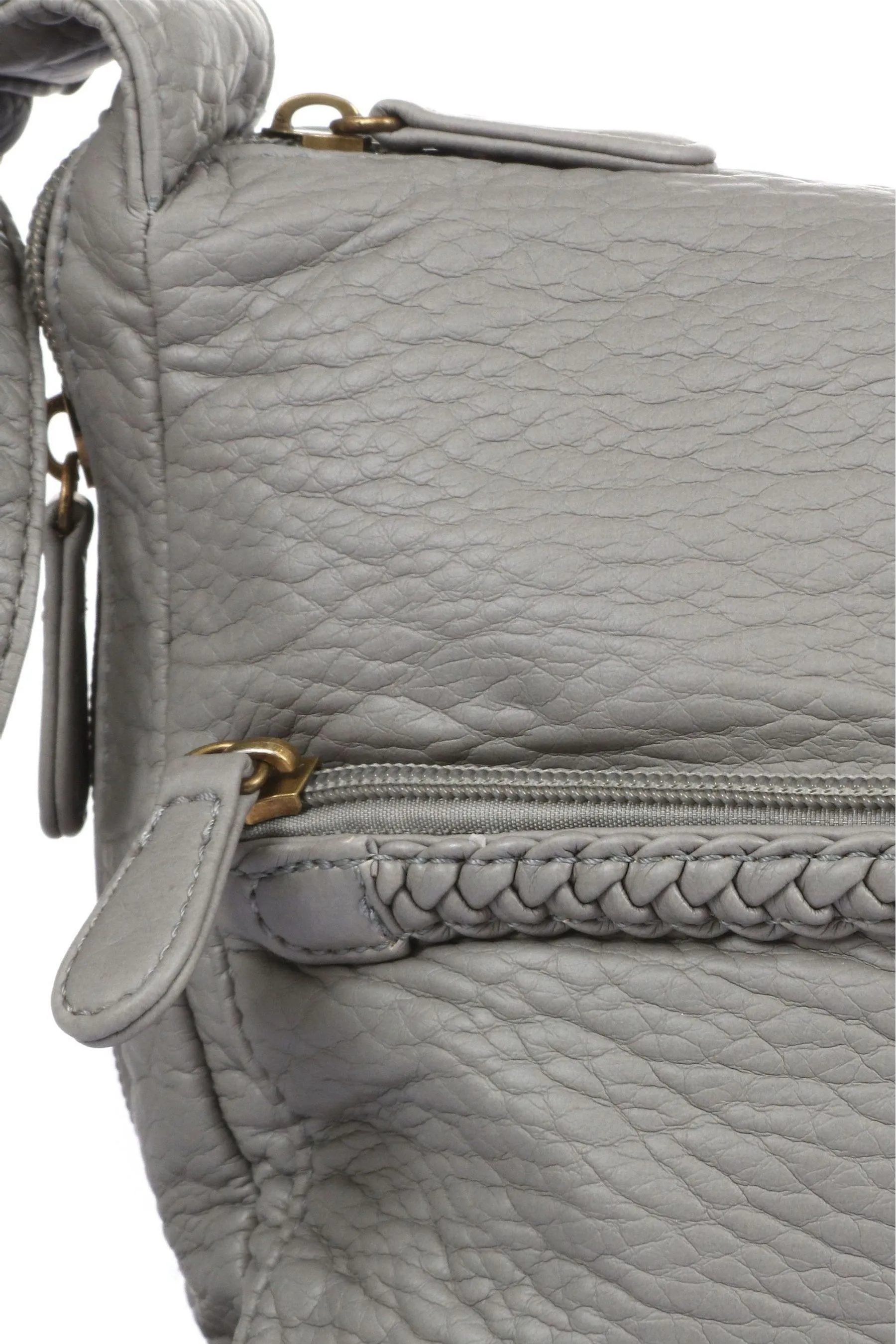 Pavers Grigio - Borsa a tracolla con cinturino regolabile