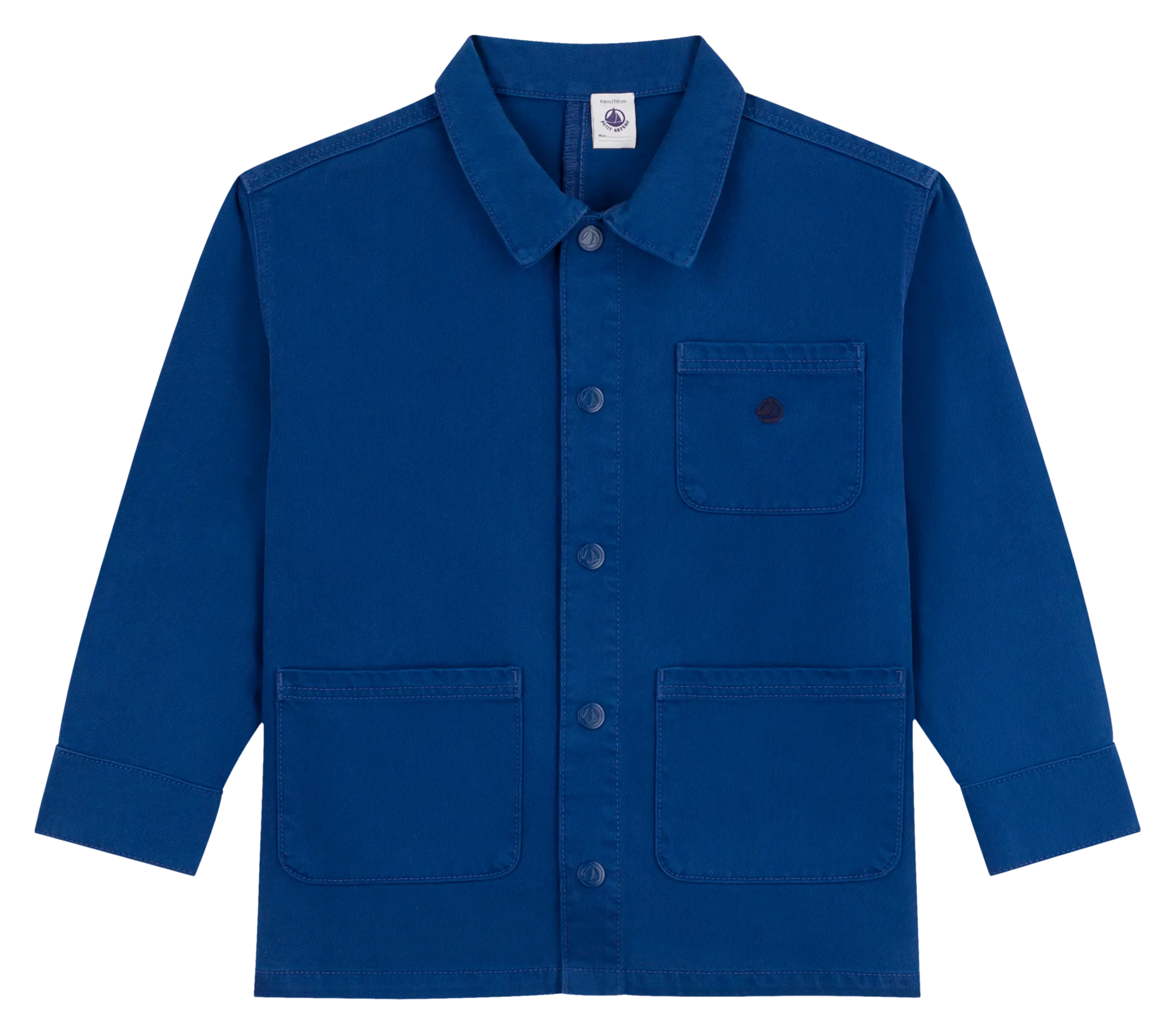  PETIT BATEAU   Giacca collo classico in misto cotone | Blu
