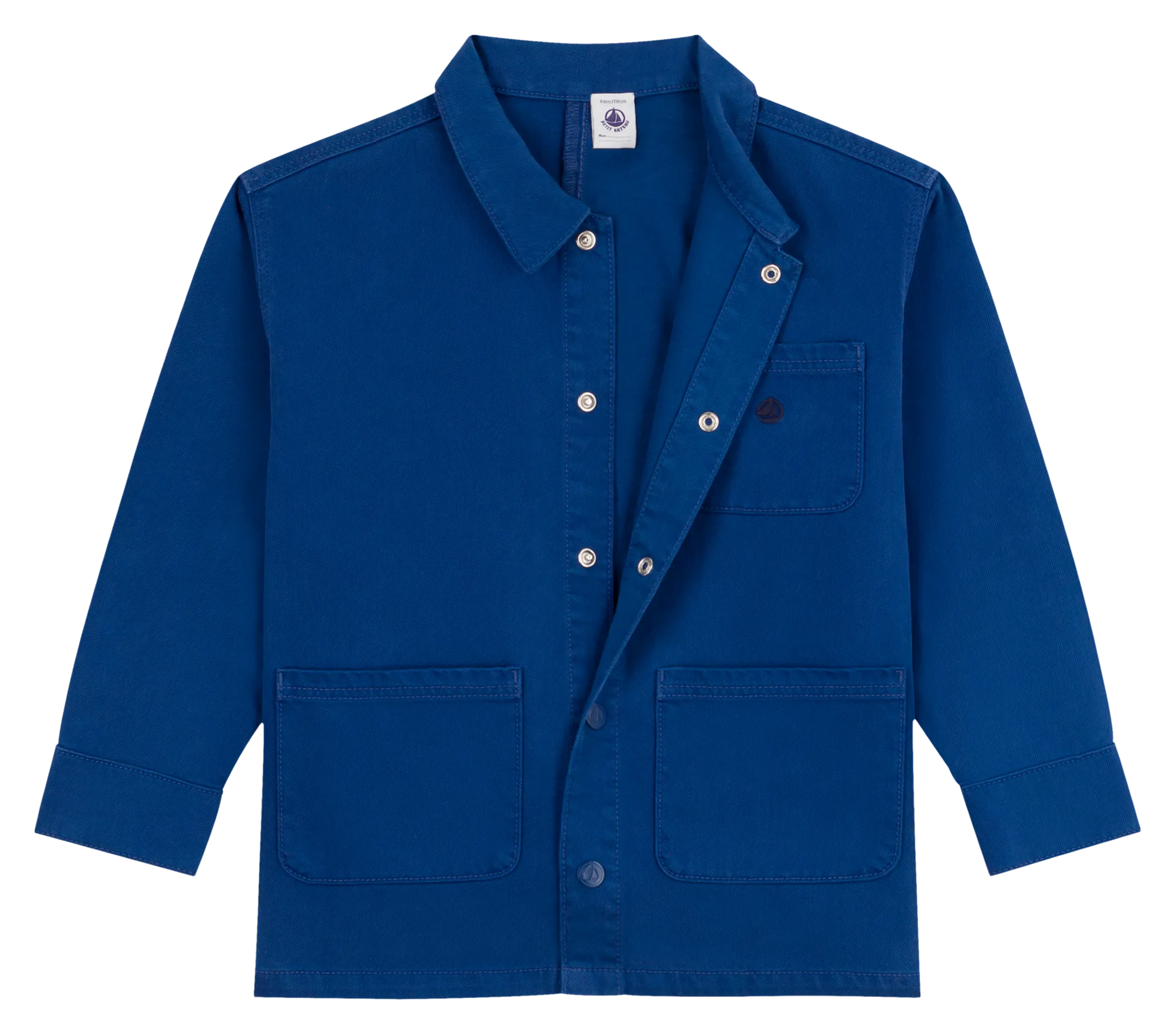  PETIT BATEAU   Giacca collo classico in misto cotone | Blu