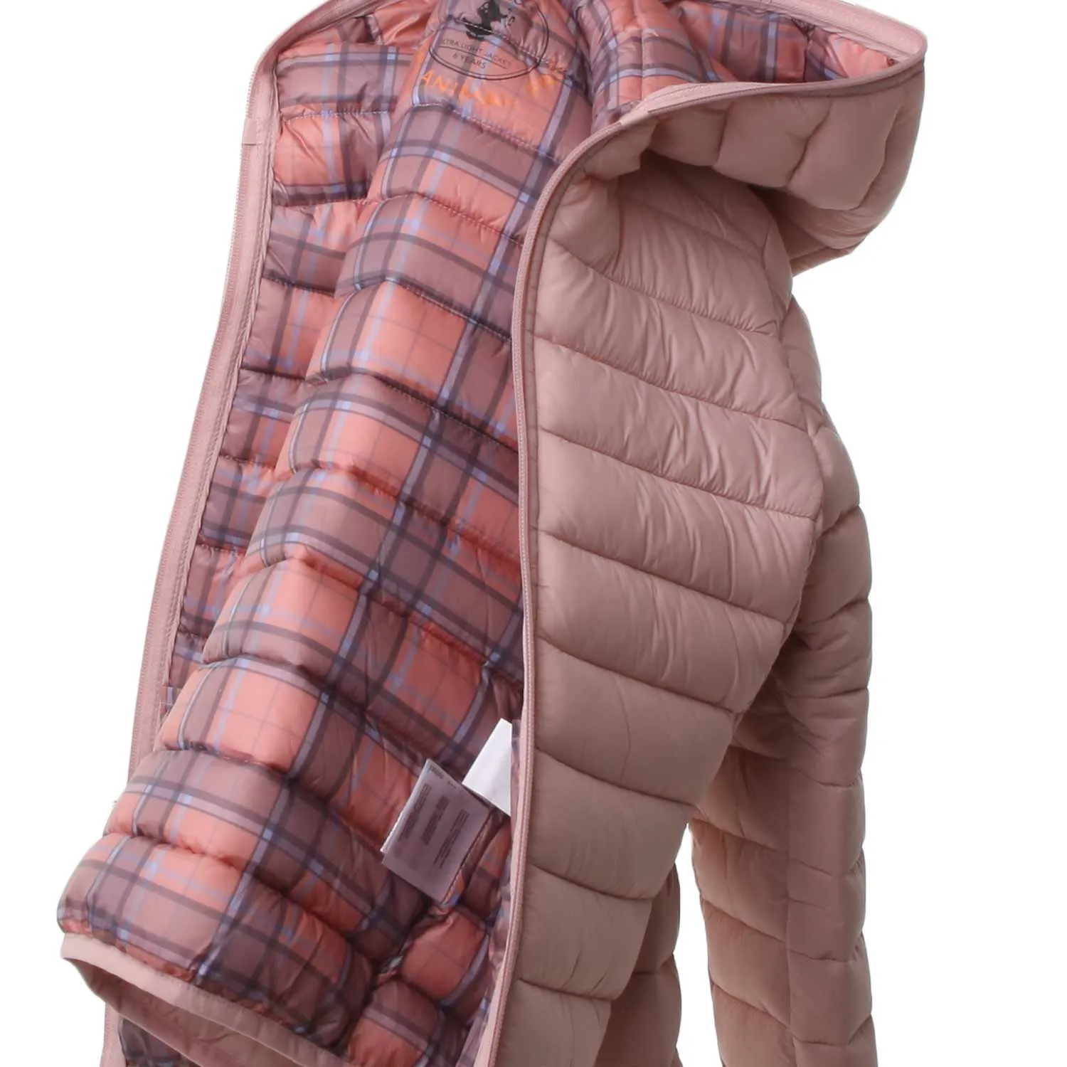 Piumino Amber Rosa E Tartan Bambina E Teen