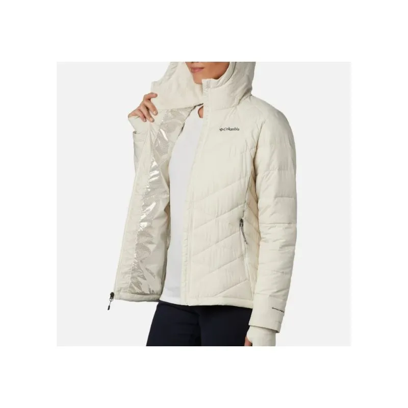 Piumino con cappuccio da donna Columbia Heavenly (Gesso)