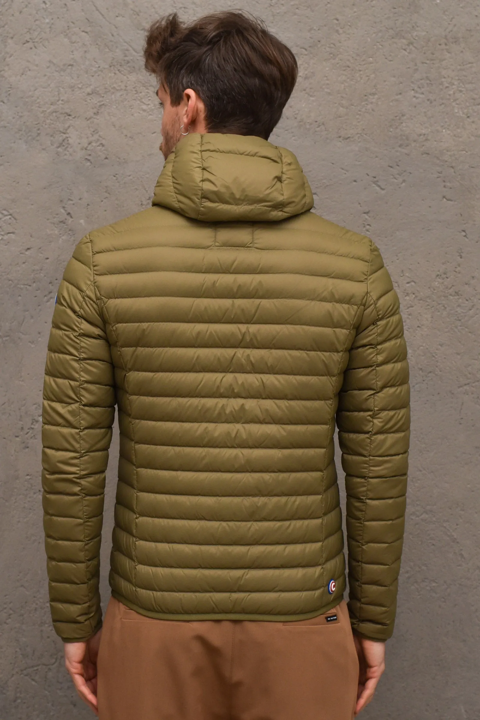 Piumino uomo 100 gr con cappuccio green. 1277RARTICHOKE