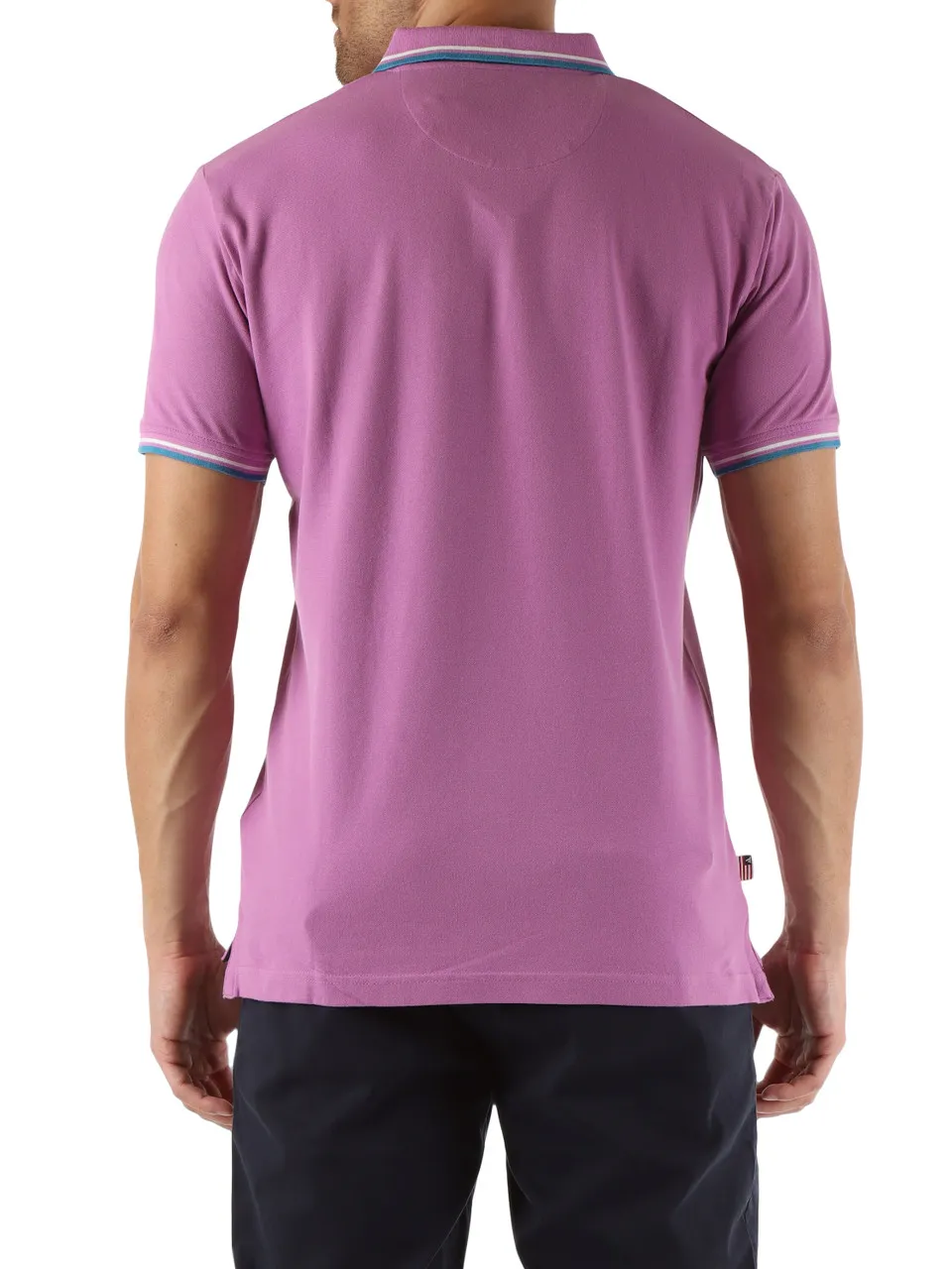 Polo in cotone piquet con ricamo logo frontale