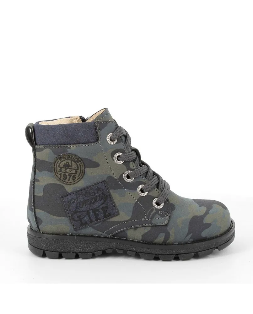 PRIMIGI 8412022 anfibi scarponcini pelle camouflage