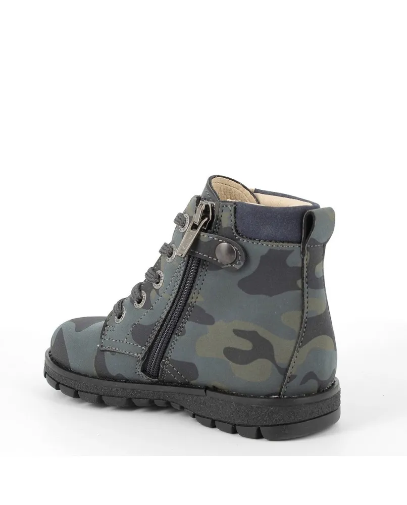 PRIMIGI 8412022 anfibi scarponcini pelle camouflage