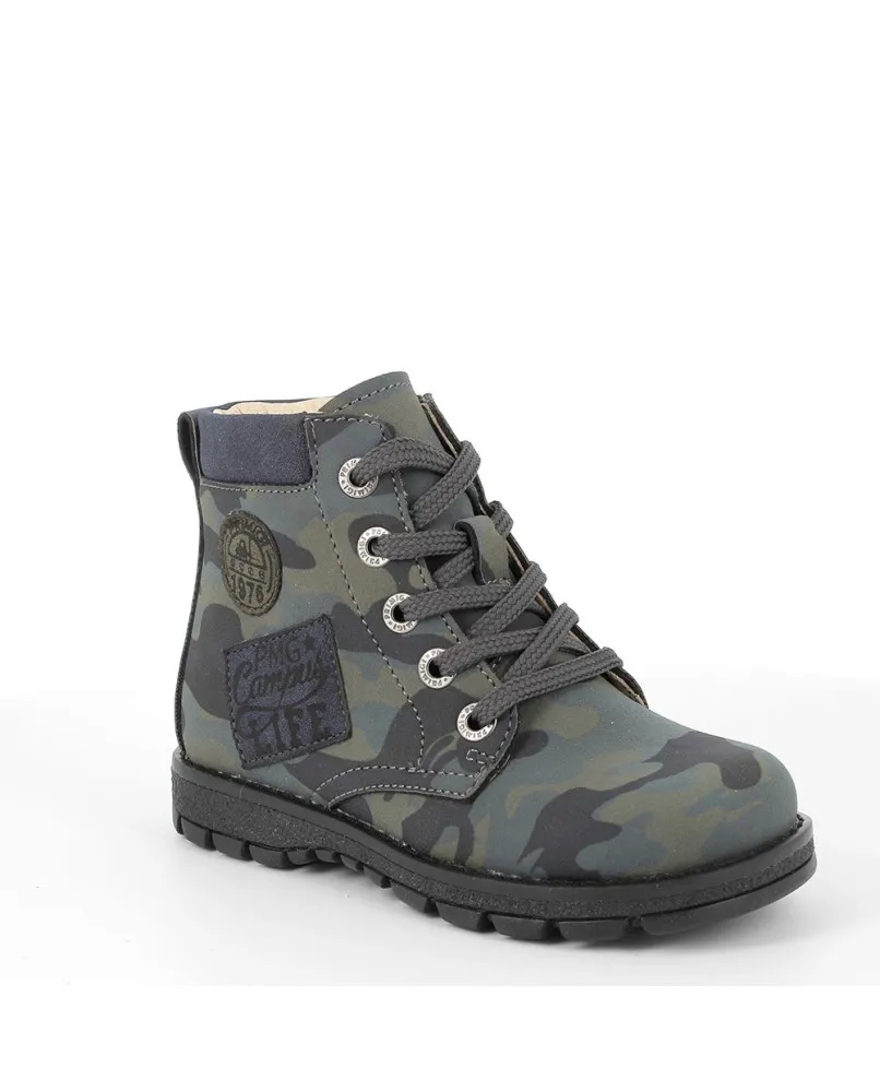 PRIMIGI 8412022 anfibi scarponcini pelle camouflage