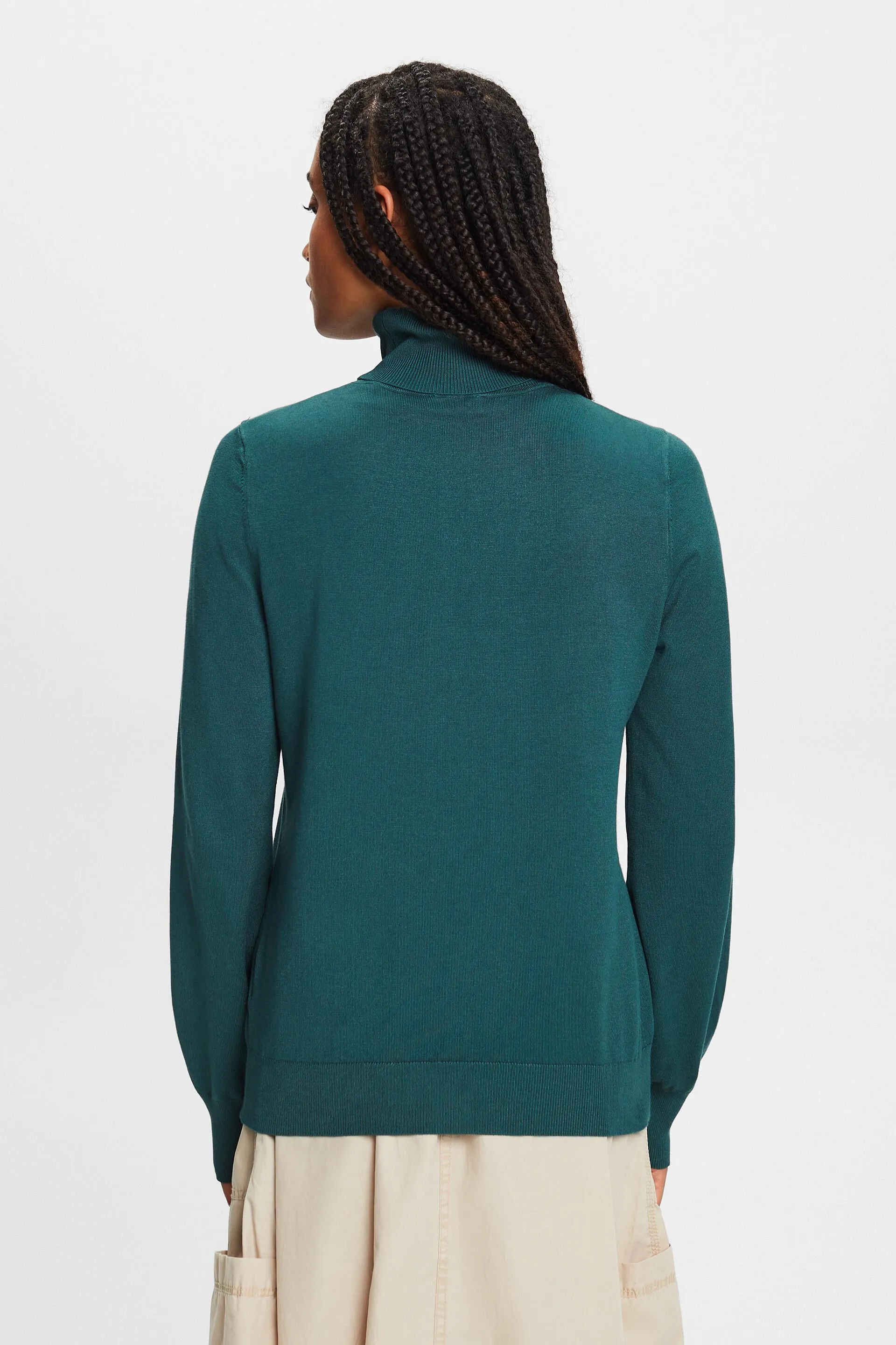 Pullover basic con scollo a dolcevita, LENZING™ ECOVERO™