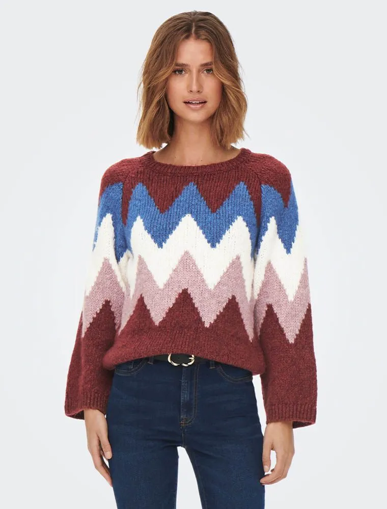 Pullover Manica Lunga Jdy - Burnt Henna