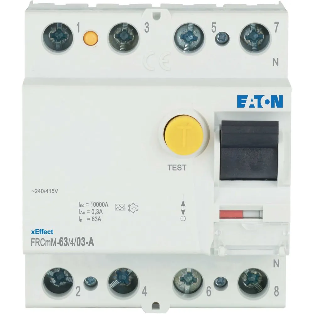 RCCB Eaton xEffect - FRCmM, 4P, 63A, sensibilità 300mA, Tipo A