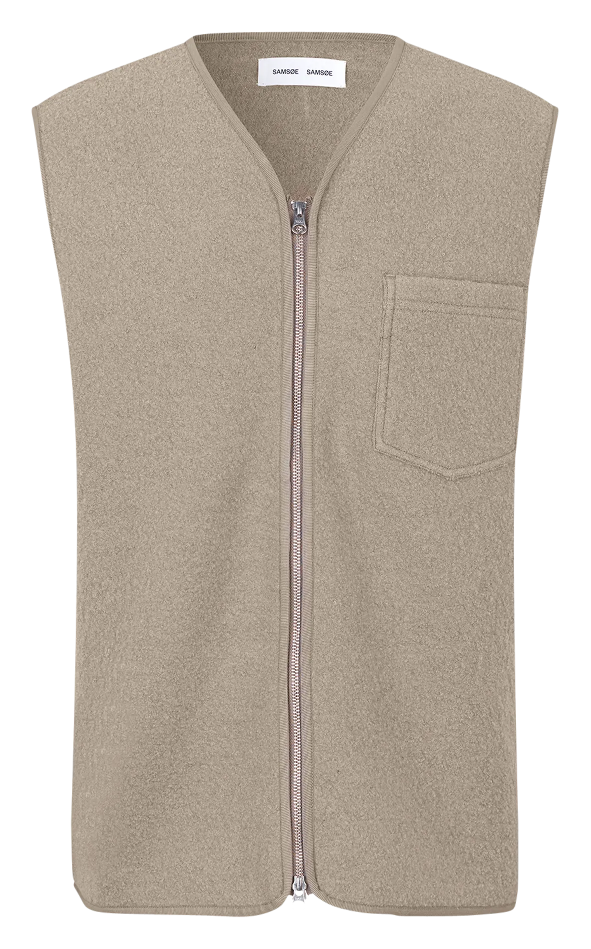  SAMSOE SAMSOE   SAHANNES - Giacca diritta in lana riciclata mista | Beige