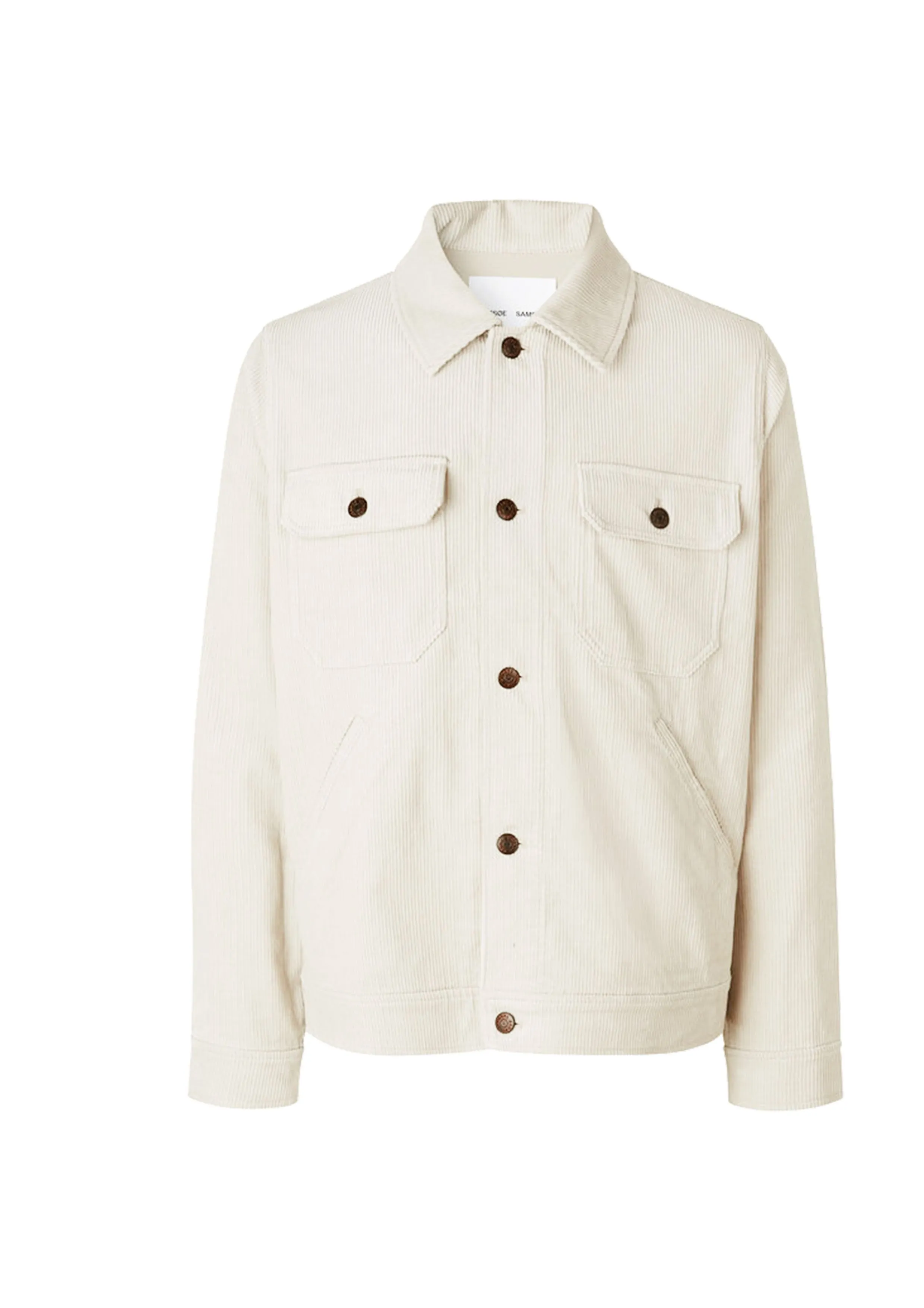  SAMSOE SAMSOE   VOLMER - Giacca in velluto a coste con collo classico | Beige