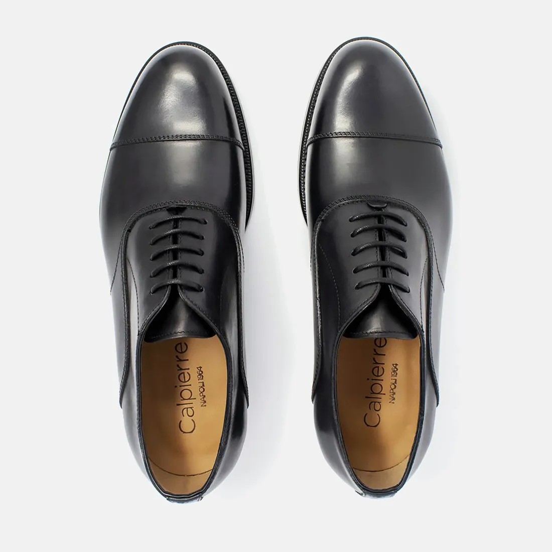 Scarpa oxford da uomo Calpierre nera in pelle