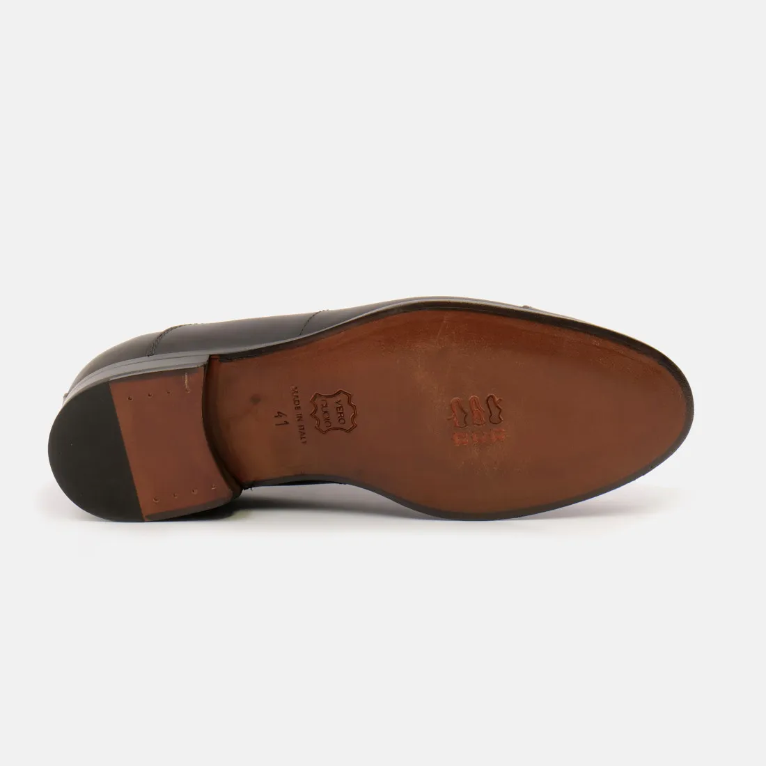Scarpa oxford da uomo Calpierre nera in pelle