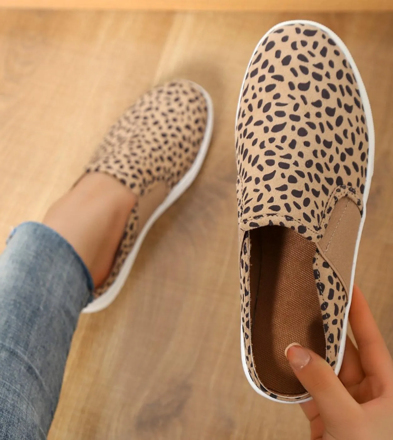 Scarpe da donna Scarpe casual da lavoro Slip On per donna Scarpe di tela Outdoor Mezzo supporto Scarpe casual Stile Scarpe casua