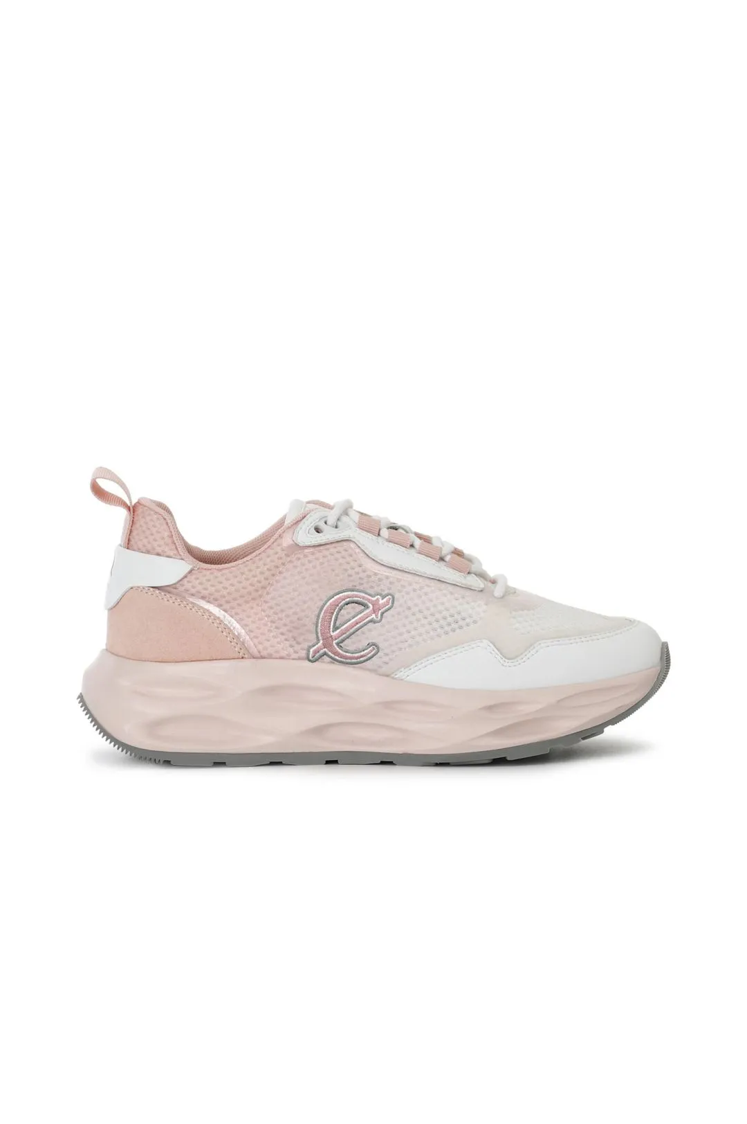 scarpe running in tessuto cipria