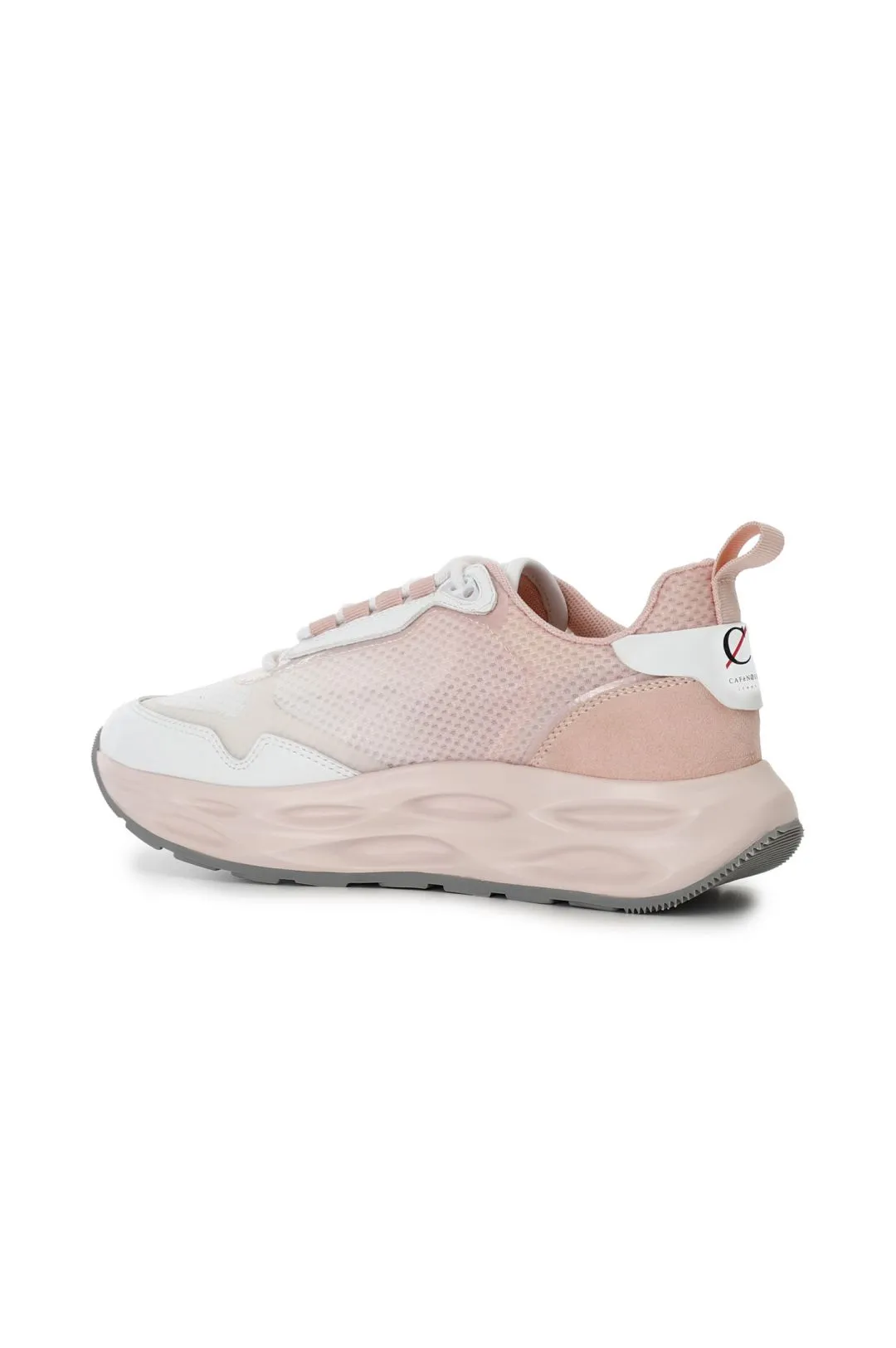 scarpe running in tessuto cipria