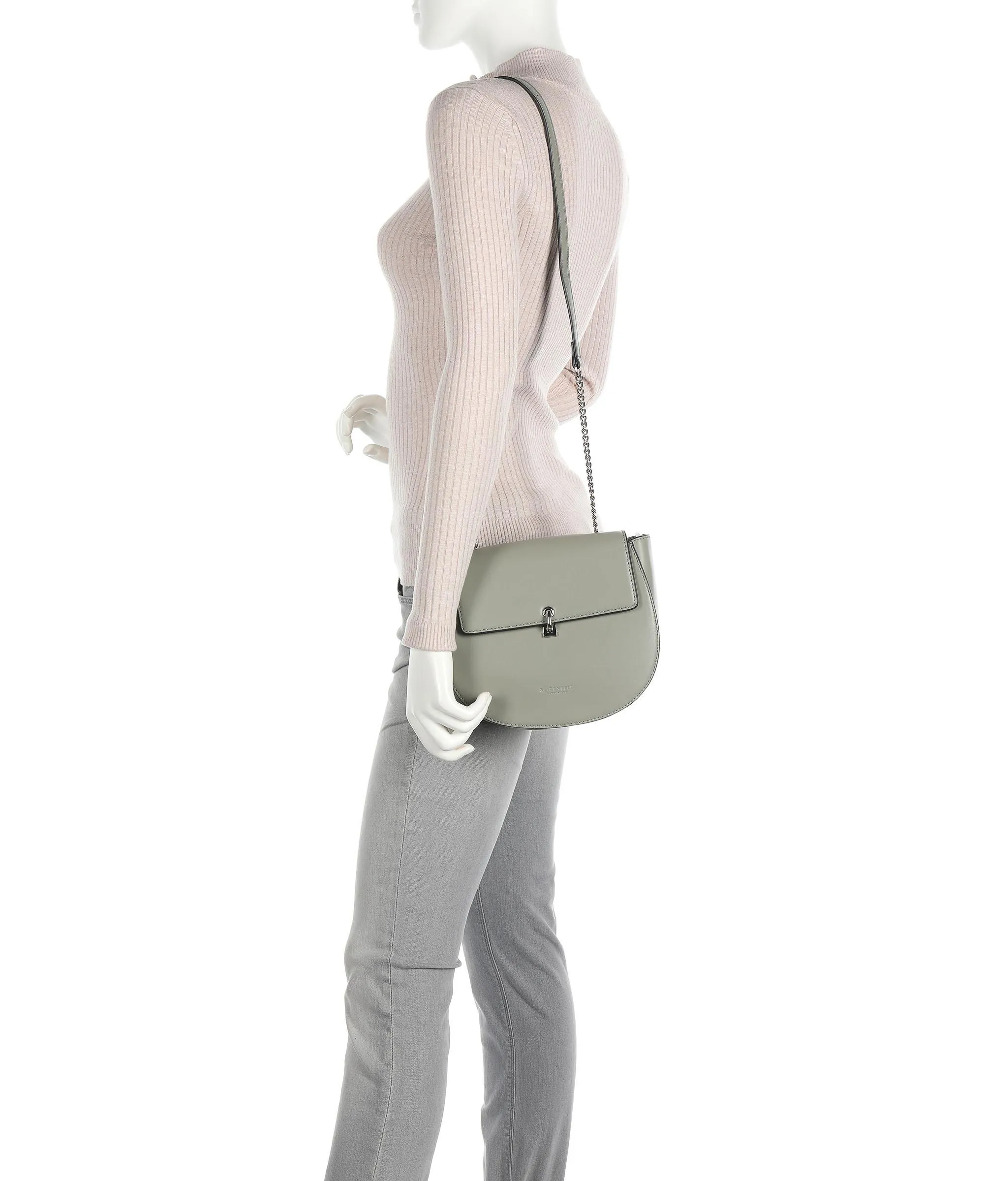  Seidenfelt Kisa Borsa a tracolla pelle sintetica grigio-verde  