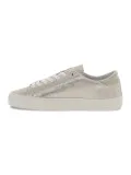 Sneakers D.A.T.E. HILL LOW STARDUST PLATINUM in laminato e nabuk platino e beige