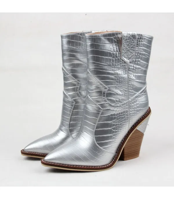 Stivale texano Holliwood metal