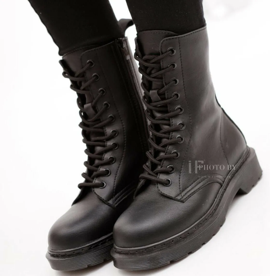 Stivaletti Stivali Anfibi Combat boots Militare Da Donna MT88-5 nero marrone