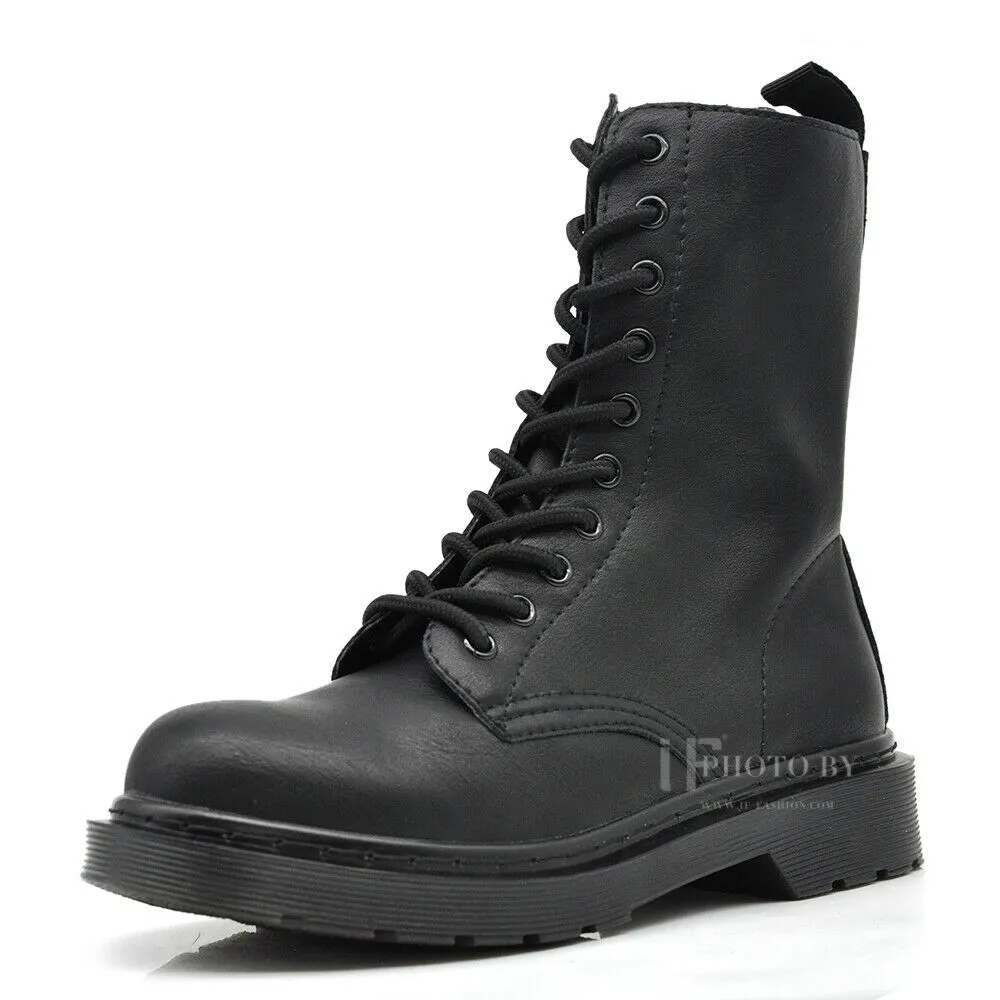 Stivaletti Stivali Anfibi Combat boots Militare Da Donna MT88-5 nero marrone