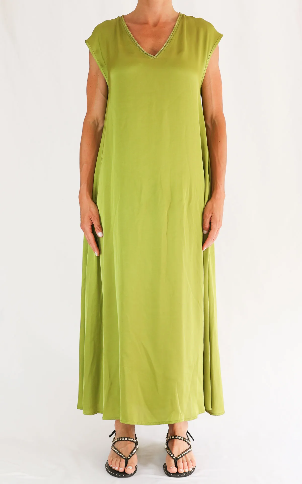 SUSYMIX – Abito costina lurex – VERDE PISTACCHIO