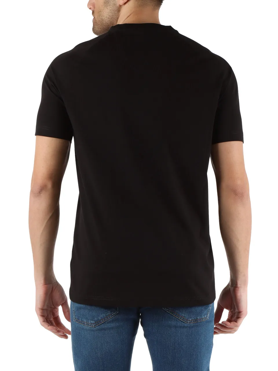 T-shirt in cotone stretch con scritta logo