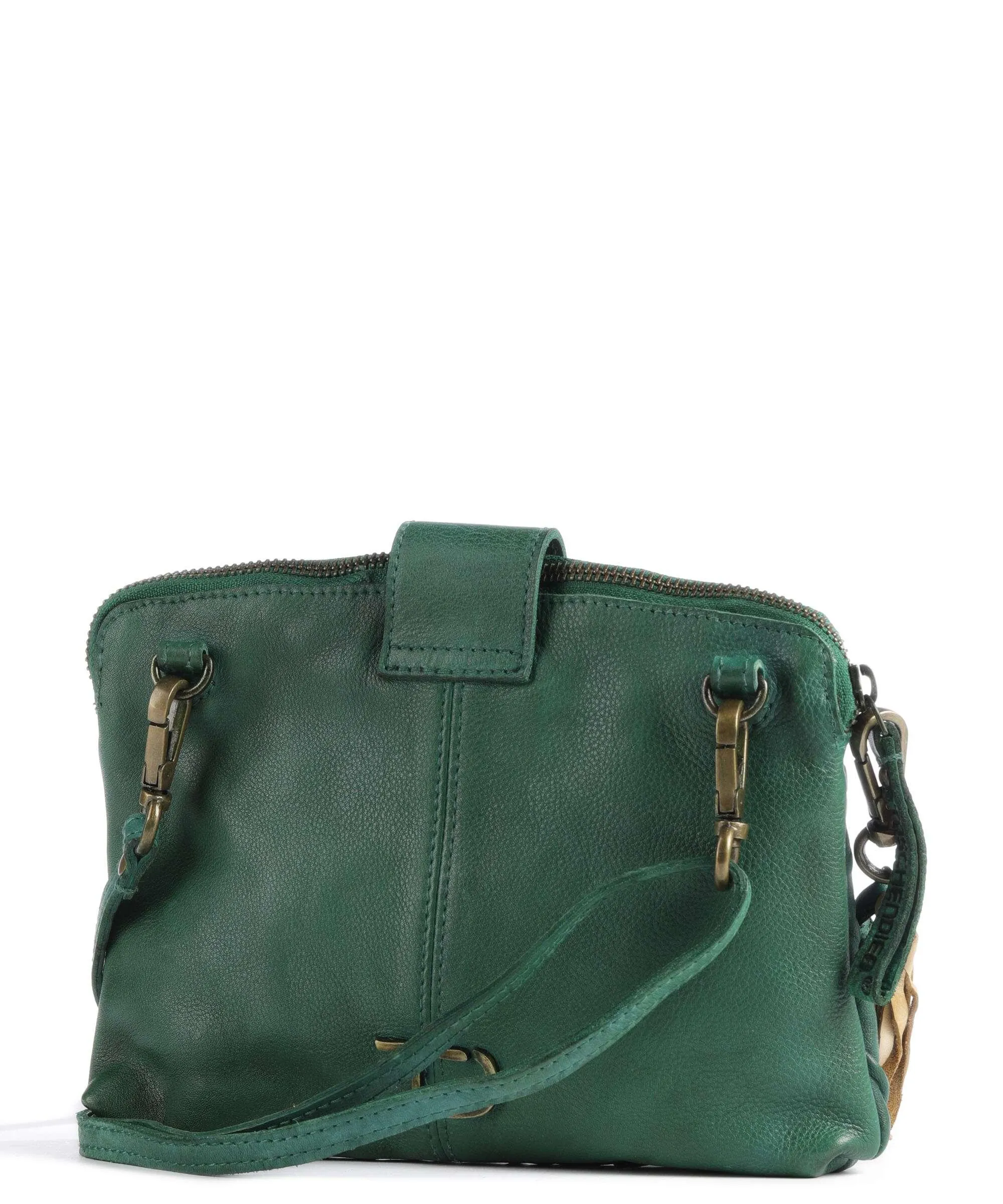  Taschendieb Wien Spittelberggasse 3 Borsa a tracolla pelle di vacchetta grana verde  