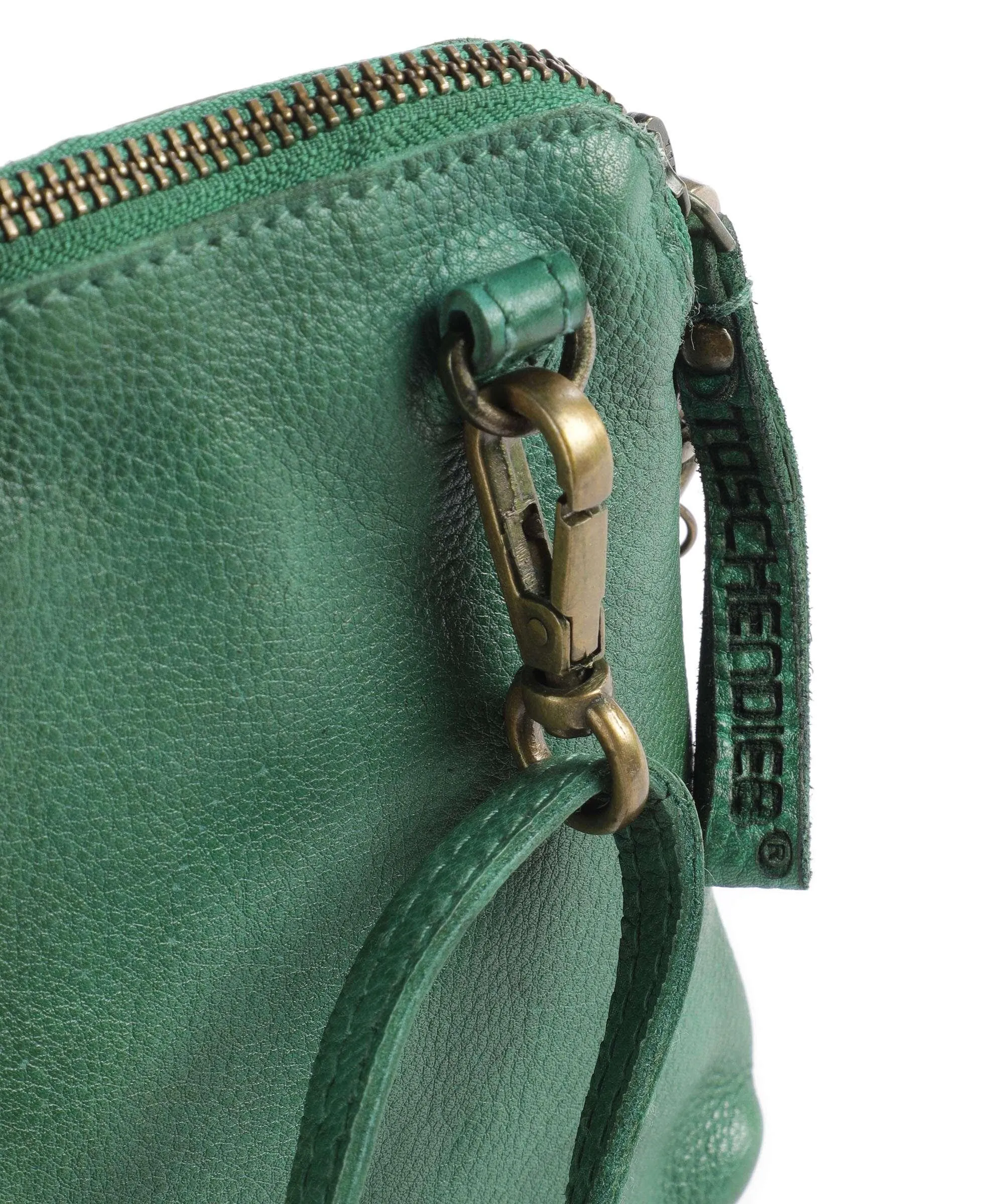  Taschendieb Wien Spittelberggasse 3 Borsa a tracolla pelle di vacchetta grana verde  