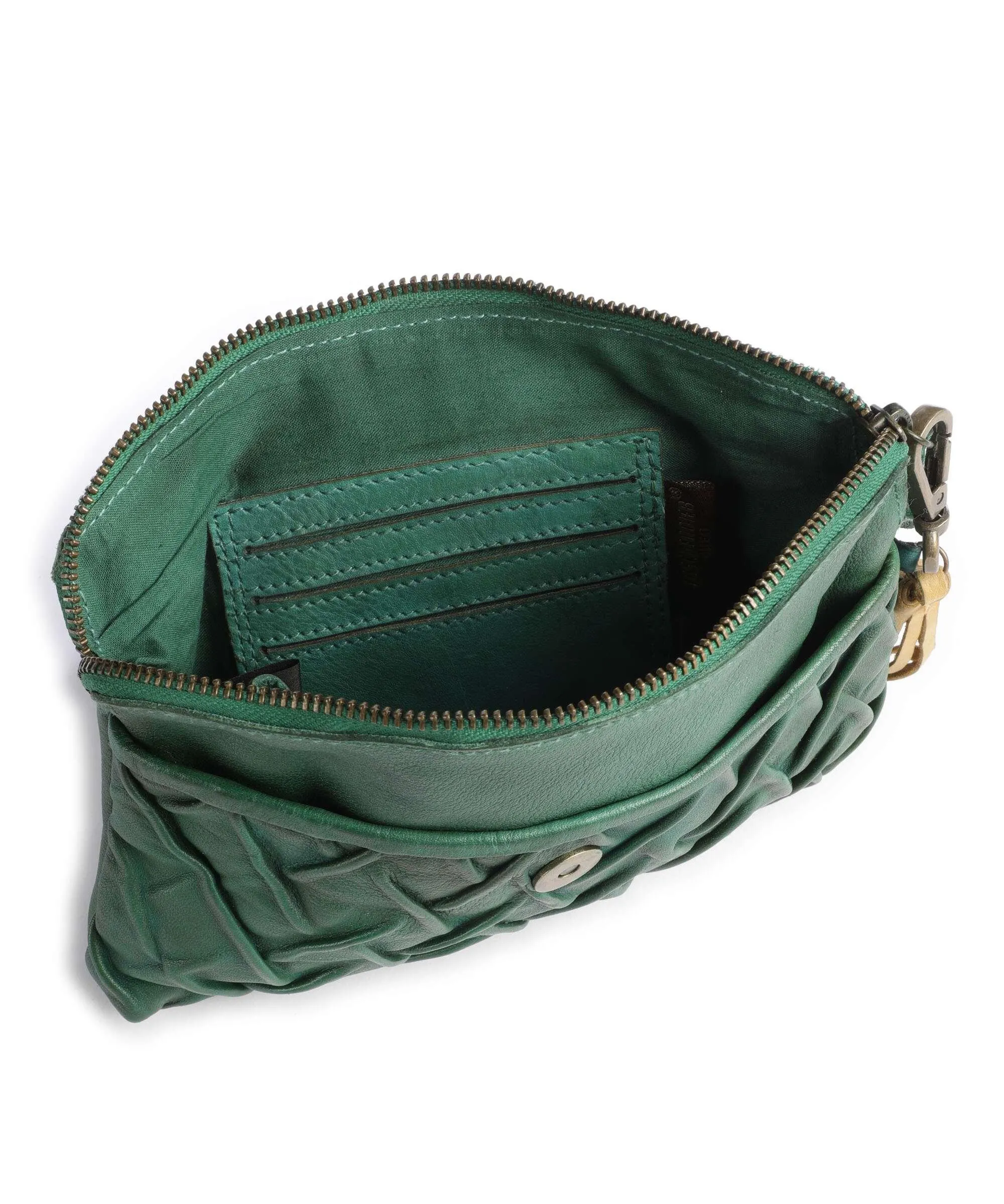  Taschendieb Wien Spittelberggasse 3 Borsa a tracolla pelle di vacchetta grana verde  
