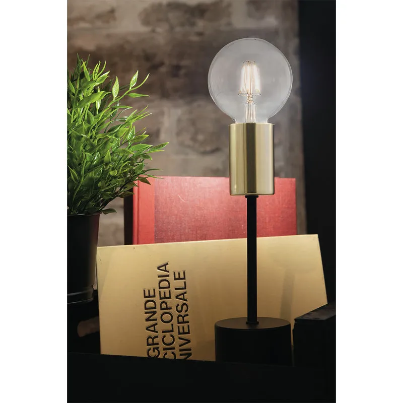 TFT Home Lampada da tavolo OXFORD, nero/oro