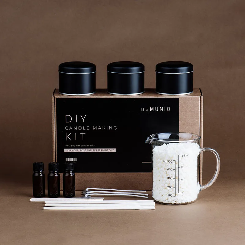 The Munio DIY MAKING SETS - Kit per fare 3 candele di soia