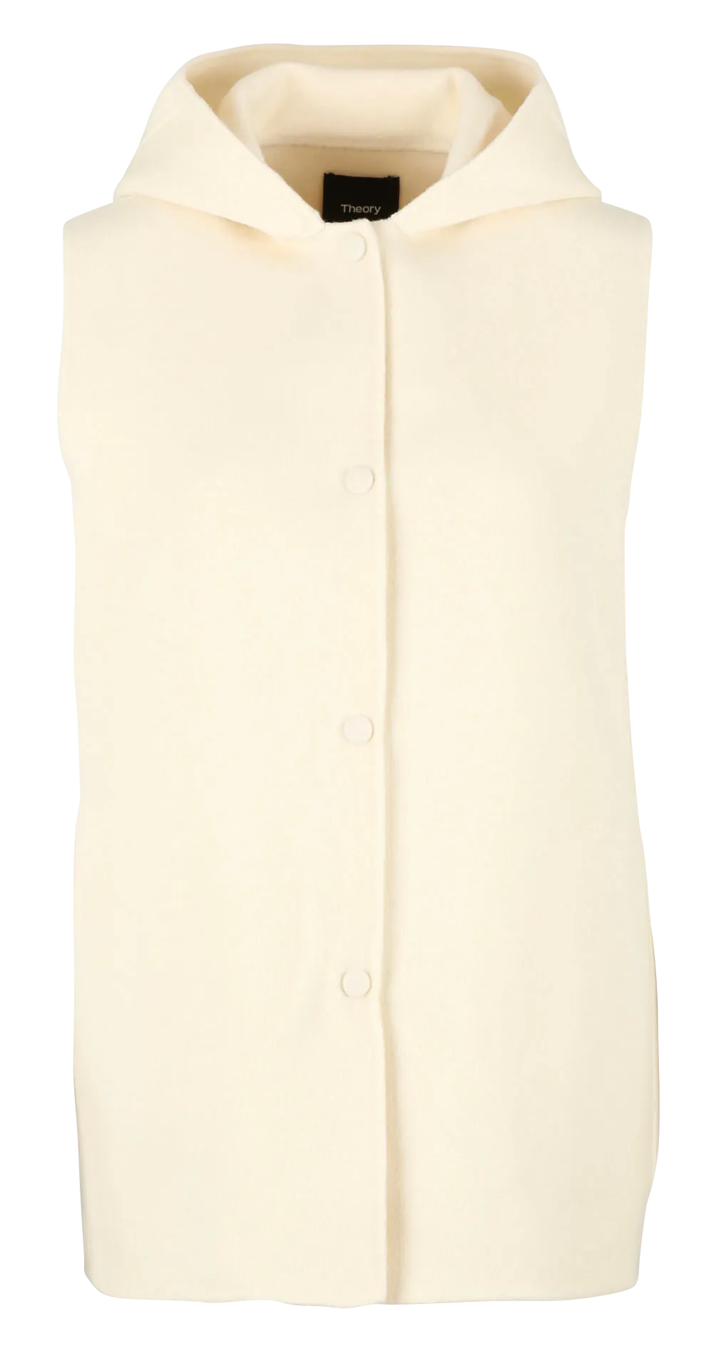  THEORY   CLAIRENE  - Giacca con cappuccio in lana double face | Beige