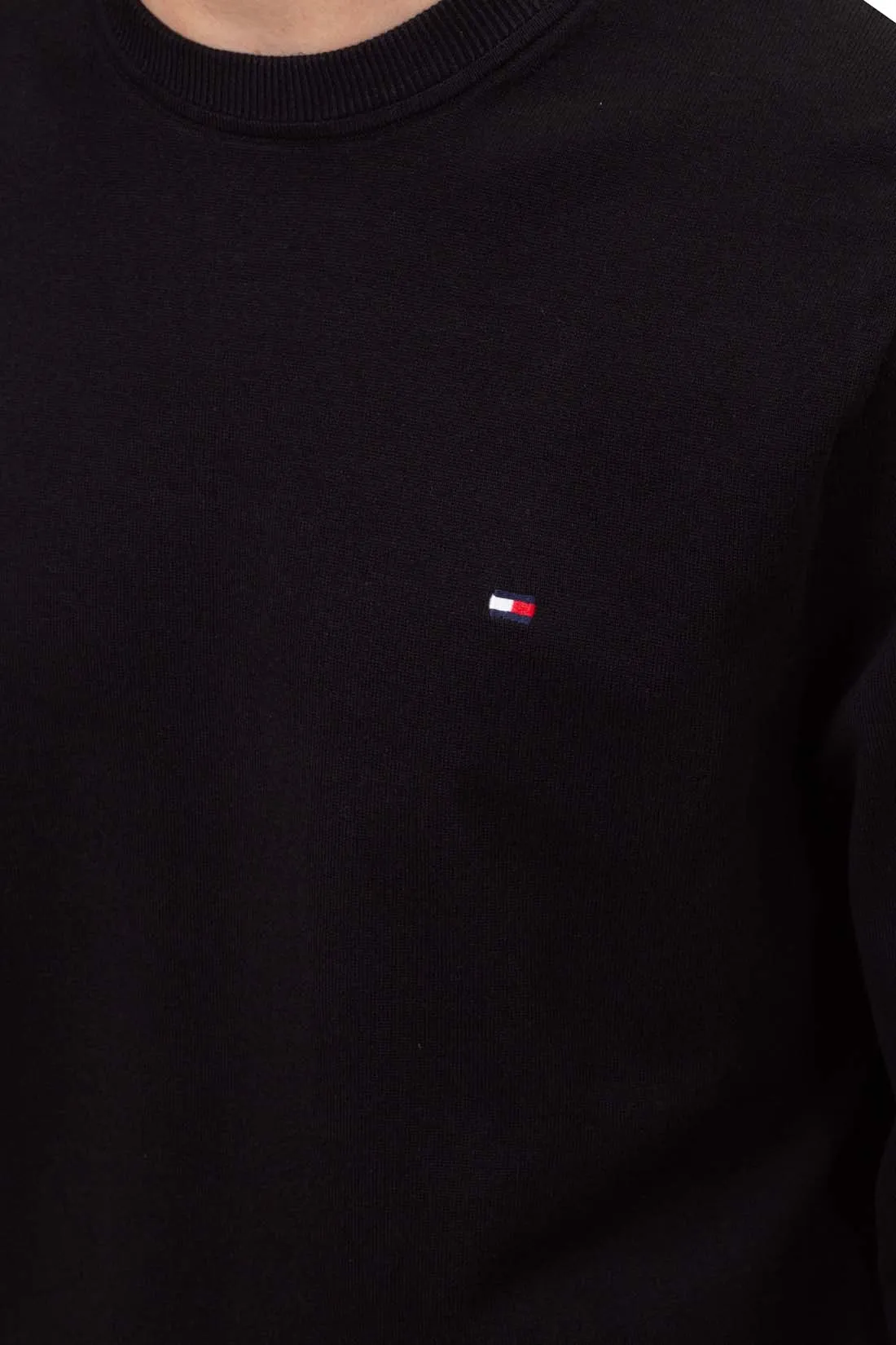 TOMMY HILFIGER Pullover uomo basic con ricamo flag