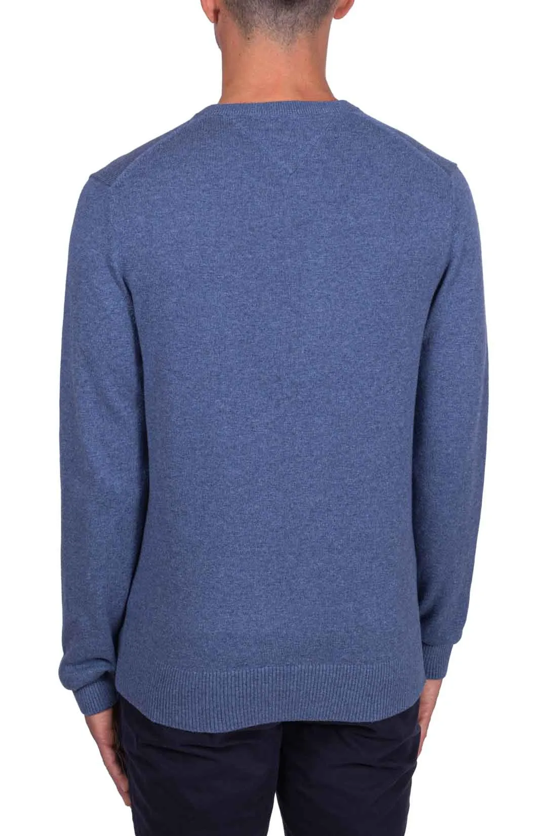 TOMMY HILFIGER Pullover uomo flag con scollo a v