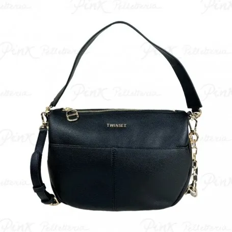 TWINSET Zip Hobo Media Nero 232TB7054 S04871 00006