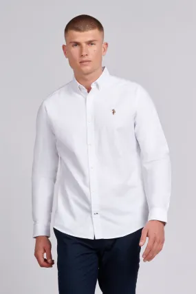U.S. Polo Assn. Uomo - Camicia con Oxford pesca
