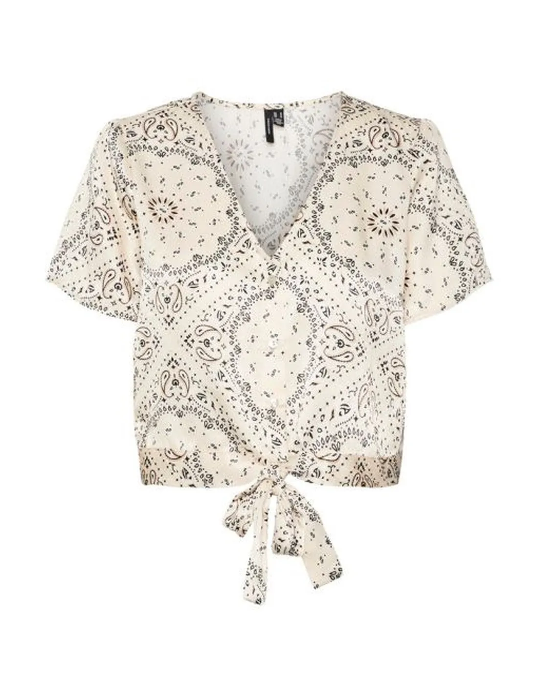 VERO MODA DONNA VMRINA S/S TIE SHIRT WVN LCS