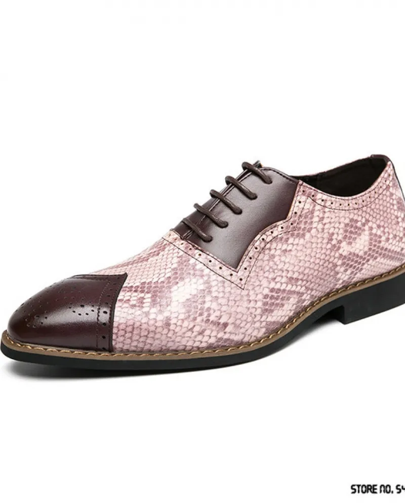 Vintage Fashion Two Tone Lace Up Flats Oxford Bullock Scarpe per uomo Casual Abito formale da sposa Sapatos Tenis Masculinof