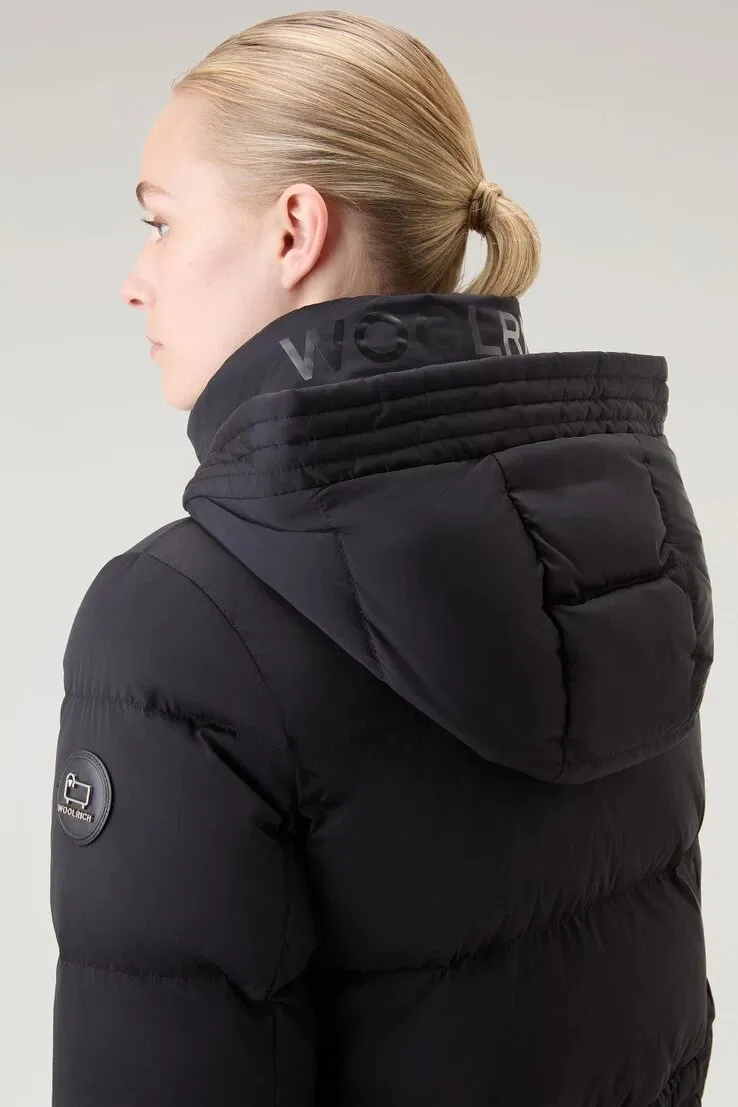 WOOLRICH Piumino Alsea con cappuccio in nylon elasticizzato