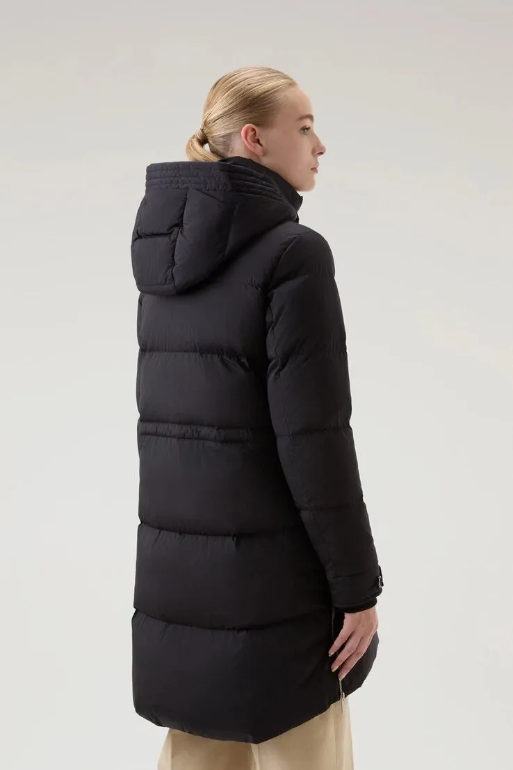WOOLRICH Piumino Alsea con cappuccio in nylon elasticizzato